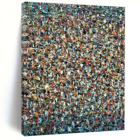 “Colorful Mosaic - Like Abstract” - Abstract Painting On Canvas CT2348