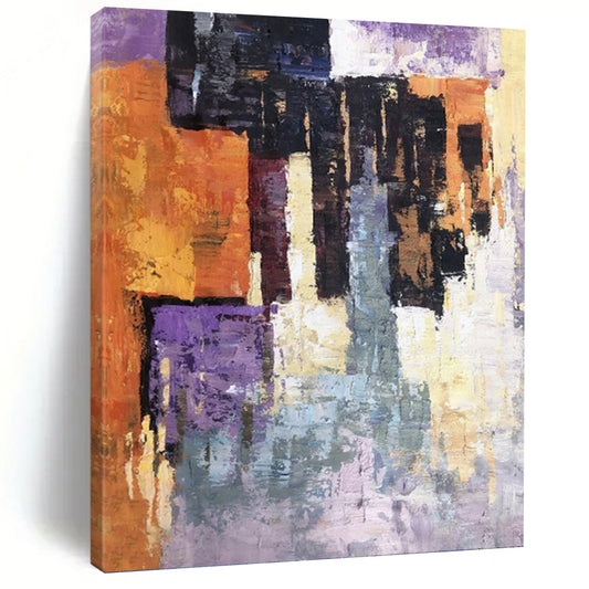Colorful Geometric Abstraction - Abstract Painting On Canvas DKH1305