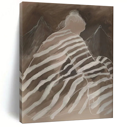 “Figure and Mountains” - Figurative Landscape Art CT2030