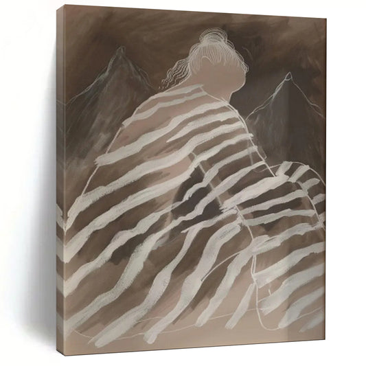 “Figure and Mountains” - Figurative Landscape Art CT2030