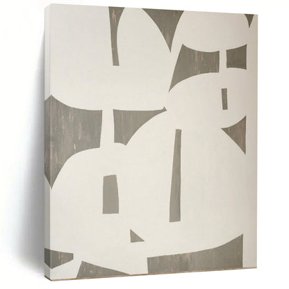 “White - Gray Geometric Cutouts” – Abstract Cutout Art CT0991
