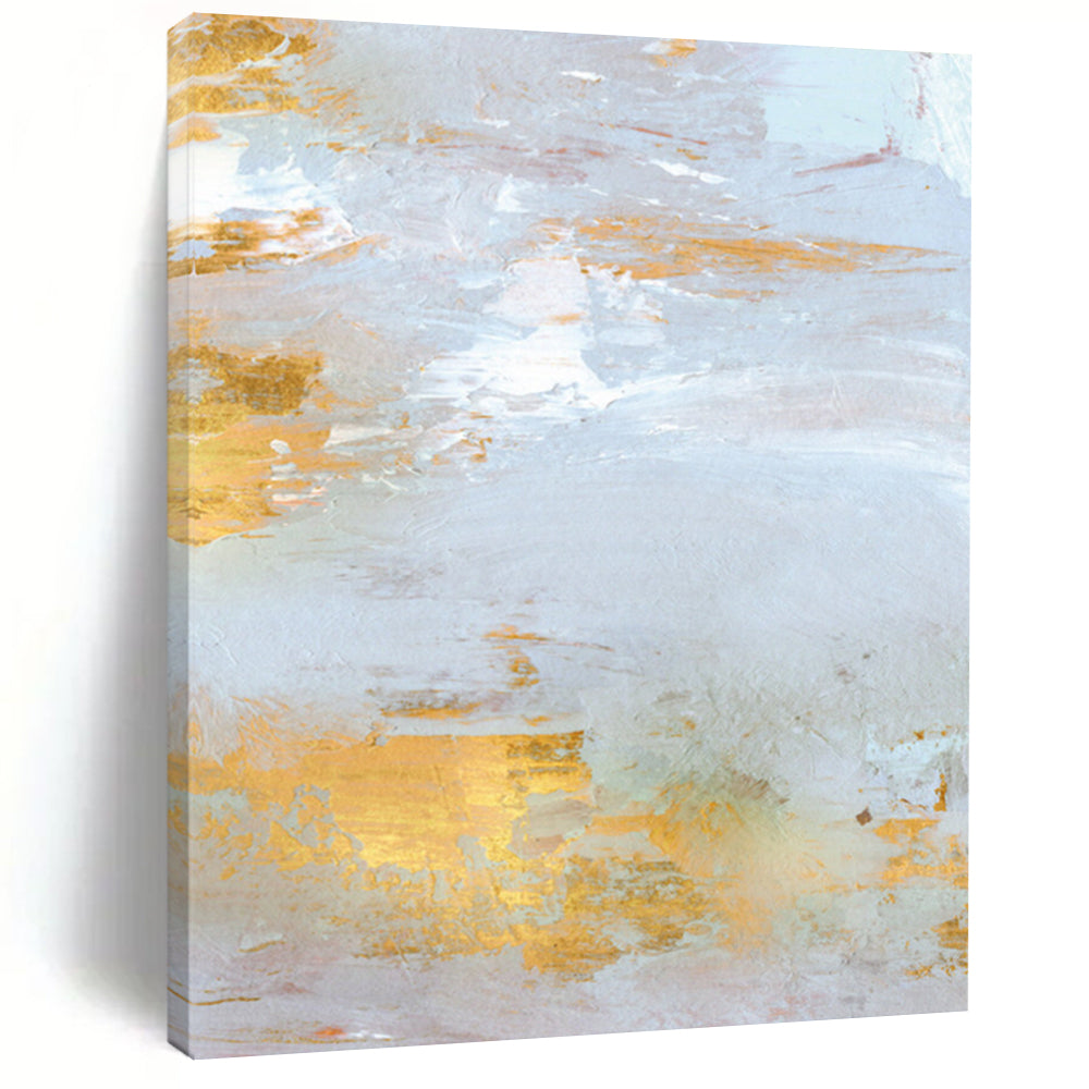 “Subtle Gold Abstract” - Abstract Expressionist Painting On Canvas DTP160
