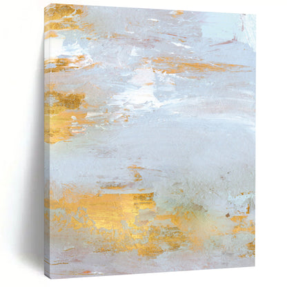 “Subtle Gold Abstract” - Abstract Expressionist Painting On Canvas DTP160