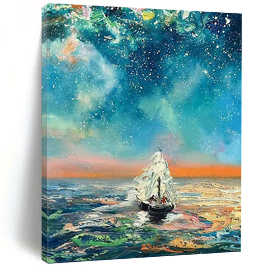 “Sunny Countryside Landscape” - Colorful Impressionistic Landscape Painting DKH1049