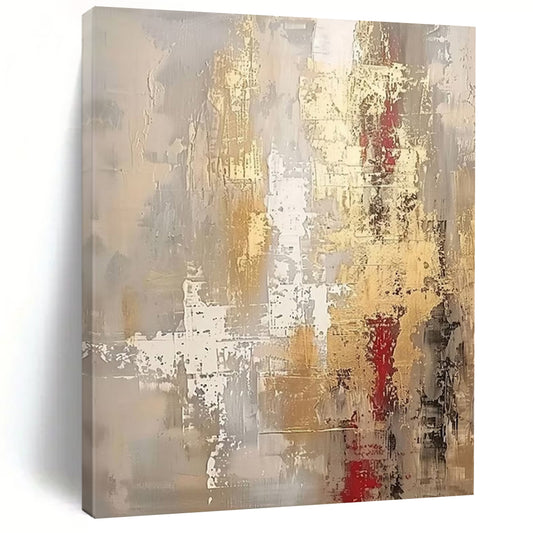“Colorful Fragmented Blooms” – Impasto Abstract Art CT1022
