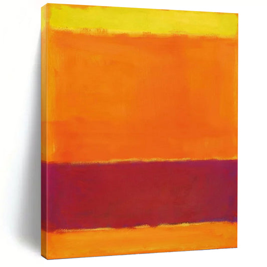 “Yellow, Orange & Purple Color Blocks” - Color Field Painting On Canvas DKH1607