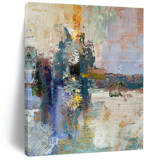 Colorful Abstract Landscape - Abstract Landscape Acrylic Painting CT1397