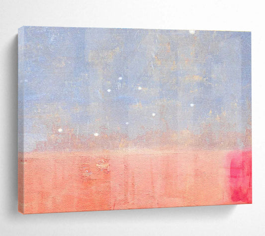 Subtle Blue and Red Abstract Painting On Canvas DKH280