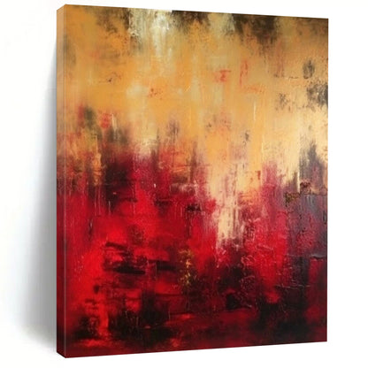 “Red - Gold Fiery Abyss” – Abstract Expressionist Art CT1027