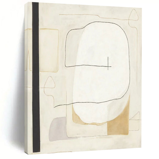“Minimalist Line Shapes” - Abstract Geometric Painting On Canvas DTP025
