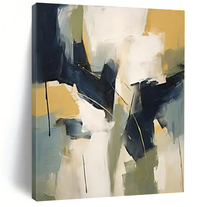 “Blue - Yellow - Green Abstract Blocks” ，Abstract Acrylic Painting CT0831