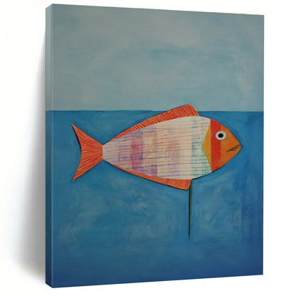 “Colorful Collage Fish: Whimsical Mixed - Media Art” ，Whimsical Mixed - Media Fish Art CT0876