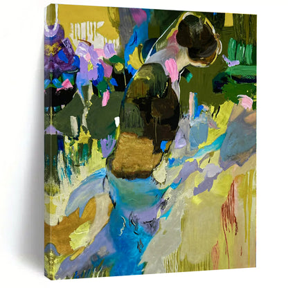 Colorful Figure in Nature - Abstract Figurative Painting CT1231
