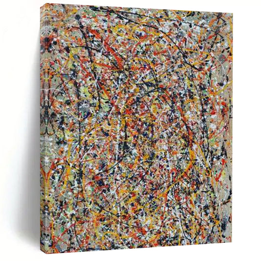 “Dynamic Jackson Pollock - Inspired Abstract” - Abstract Painting On Canvas CT2345