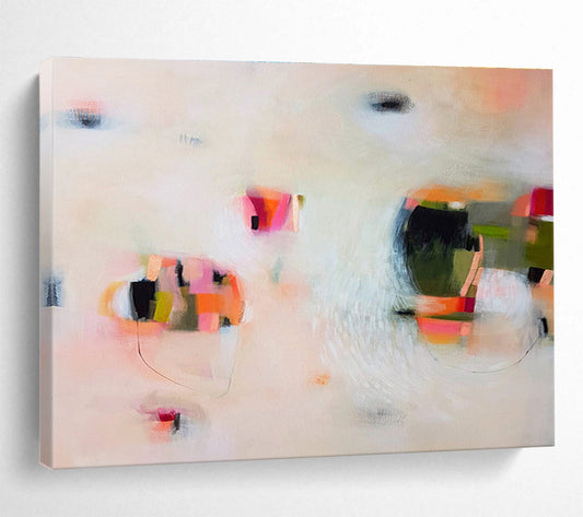 Minimalist Abstract Forms - Muted Colors and Delicate Details Painting On Canvas DKH034