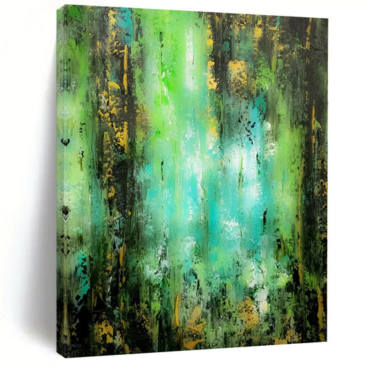 Green and Blue Forest Light - Abstract Landscape Painting CT1230