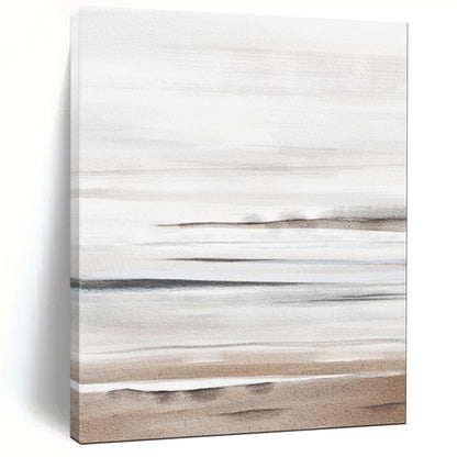 “Neutral Beach Layers” – Abstract Watercolor Seaside Scene CT2064