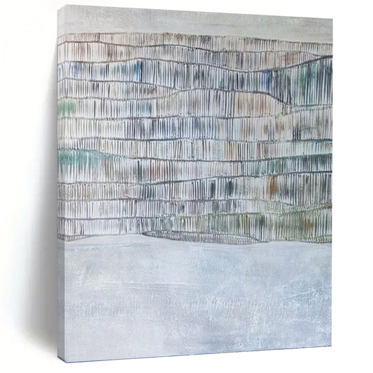 “Color - Accented Textured Layers” - Mixed - media Abstract Painting DKH1043