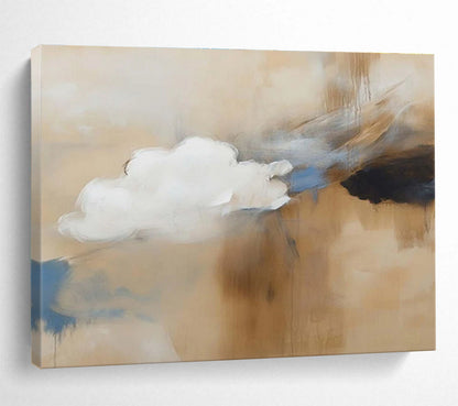 Soft Cloud - Inspired Abstract “Dreamy Cloud Drift” Painting On Canvas DKH090