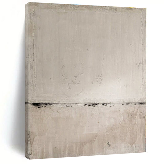 Beige - and - Black Subtle Texture - Minimalist Textured Acrylic Painting CT1370