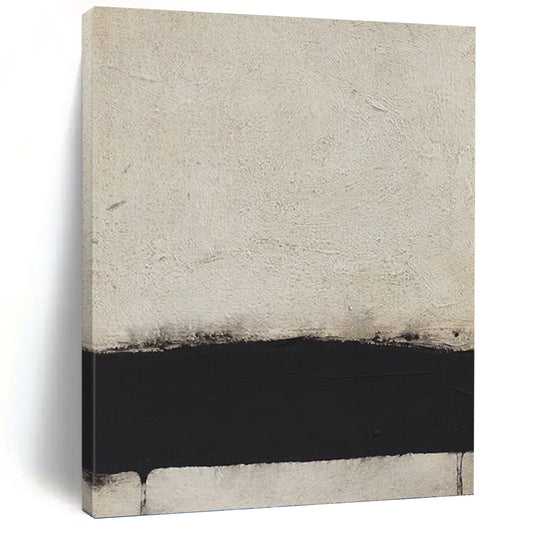 Minimalist Black and White Abstract - Abstract Painting On Canvas DKH1419