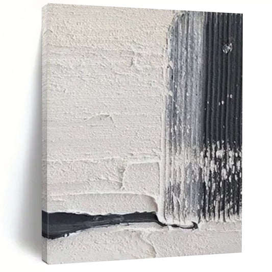 “White - Gray Textured Minimalism” - Minimalist Abstract Painting On Canvas DTP147