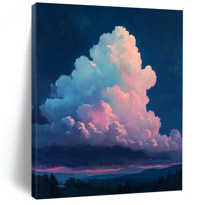 “Pastel Clouds at Dusk” - Impressionist Landscape Painting On Canvas DTP009