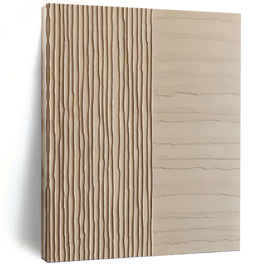 Minimalist Beige Textured Abstract - Abstract Painting On Canvas DKH1478