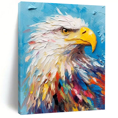 “Colorful Eagle Portrait” - Expressive Animal Painting On Canvas DKH1060