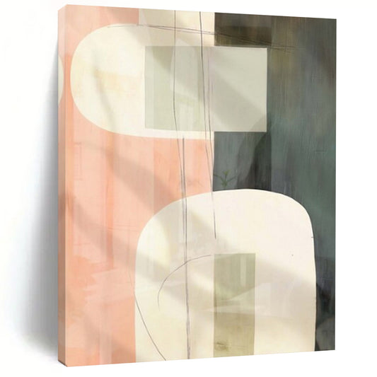 “Pastel Shape and Line” – Minimalist Abstract Art CT1048