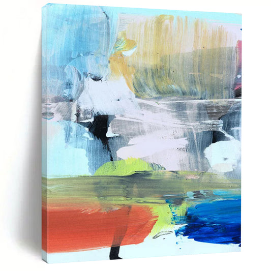 “Vibrant Color Block Abstraction” - Abstract Expressionist Painting On Canvas DTP175