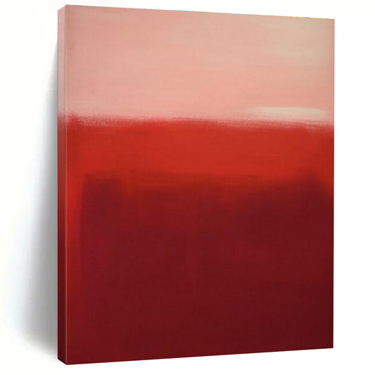 Gradient Red Tones, “Crimson Calm” - Color - Field Oil Painting CT0744