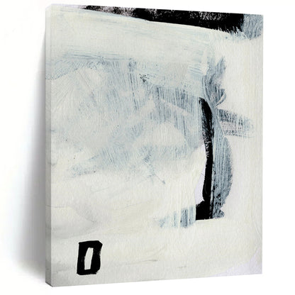 “Minimalist Gray and Black” - Gray and Black Abstract Painting On Canvas DTP204