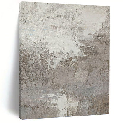 Textured Gray and White Abstract - Abstract Painting On Canvas DKH1500