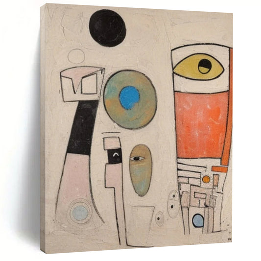 “Colorful Abstract Figures” - Cubist - Inspired Painting On Canvas DTP027