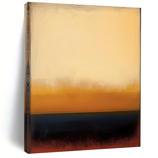 “Beige - Gold - Blue Gradient” - Minimalist Color Field Art CT1948