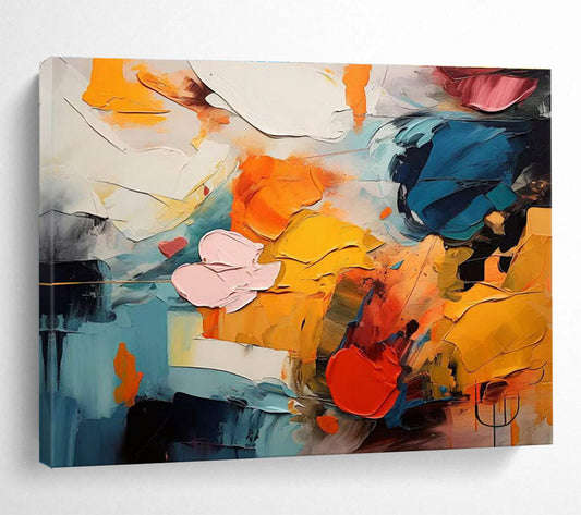 “Color - Blocked Abstract” - Dynamic Abstract Painting On Canvas DKH831