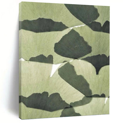“Ginkgo Leaf Shadows” - Nature - Inspired Abstract Painting On Canvas DKH1070