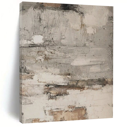 “Gray - White & Brown Fragmented Repeat” – Abstract Repeat Art CT0973