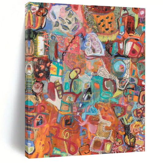 “Vibrant Colorful Abstract Collage” – Mixed - Media Abstract Art CT1169