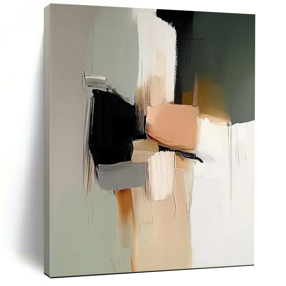 “Color - Blocked Abstract” ，Abstract Geometric Acrylic Painting CT0943