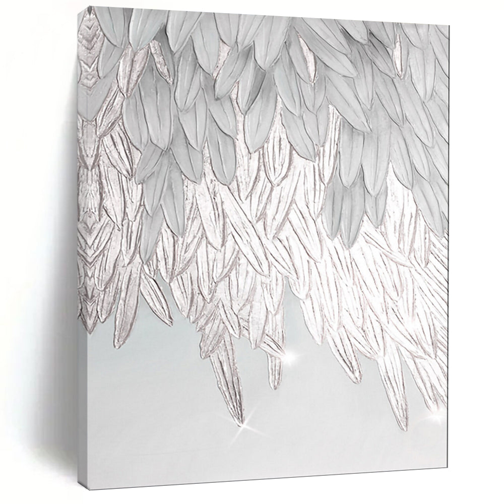 “Silver Angel Wings” - Realistic Textured Art CT2019