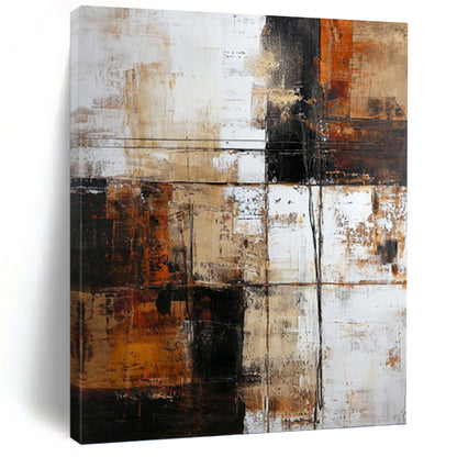 Rustic Abstract in Earthy Tones - Abstract Painting On Canvas DKH1308