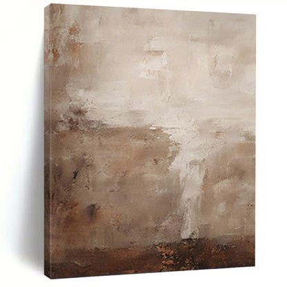 Subtle Tonal Abstract in Beiges and Whites - Abstract Painting On Canvas DKH1470