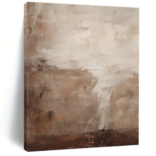 Subtle Tonal Abstract in Beiges and Whites - Abstract Painting On Canvas DKH1470