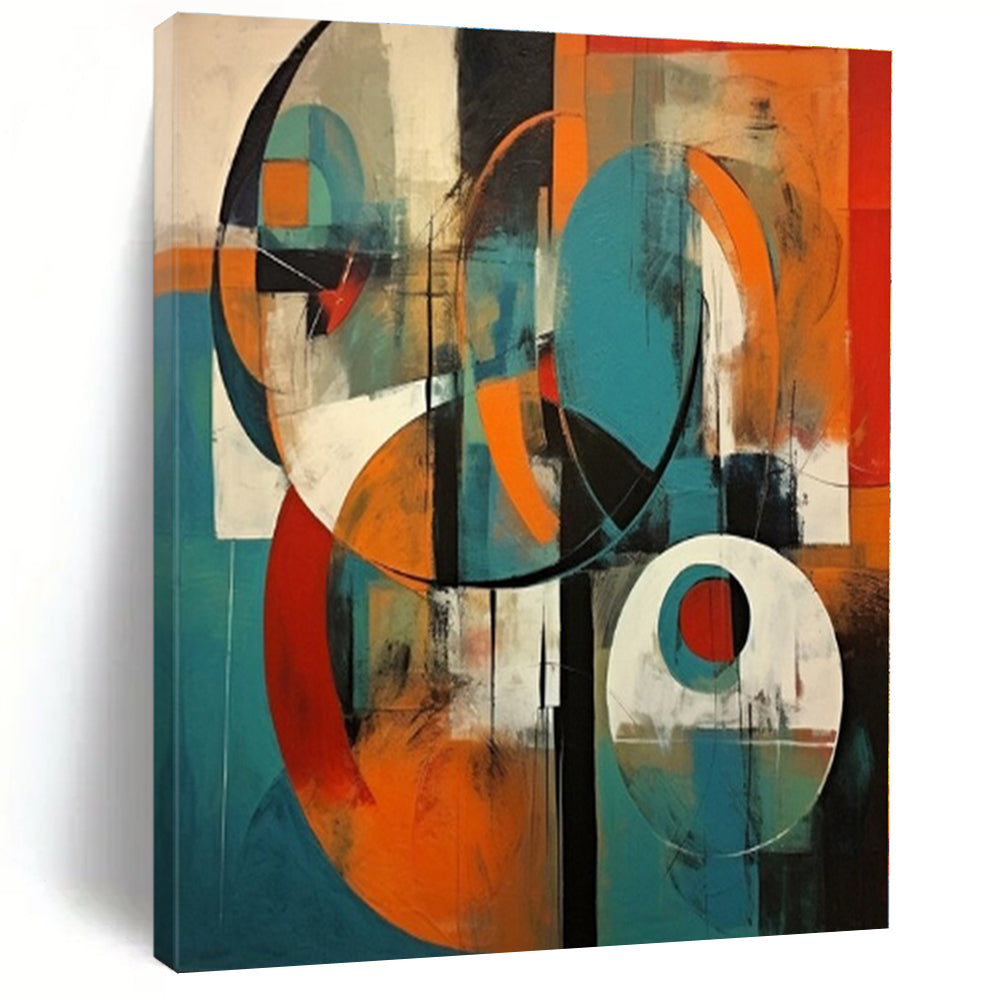 Colorful Geometric Circles - Abstract Bauhaus - Style Acrylic CT1259