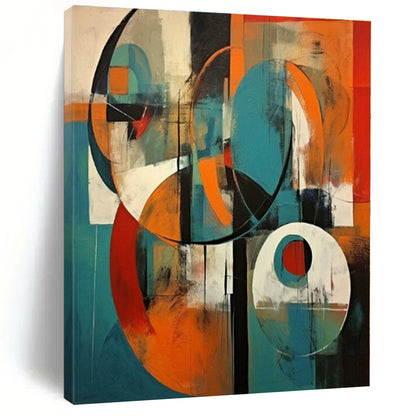 Colorful Geometric Circles - Abstract Bauhaus - Style Acrylic CT1259
