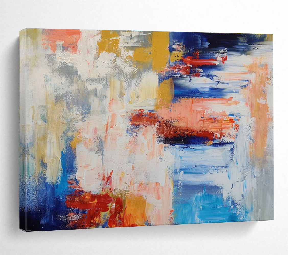 Vibrant Abstract Fusion - Abstract Expressionist Painting On Canvas DKH646