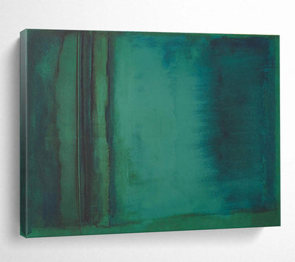 Teal - Green Abstract Layers - Abstract Color Field Painting On Canvas DKH615