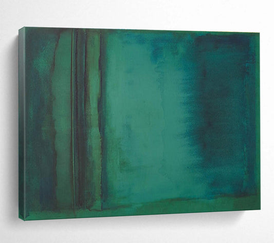 Teal - Green Abstract Layers - Abstract Color Field Painting On Canvas DKH615